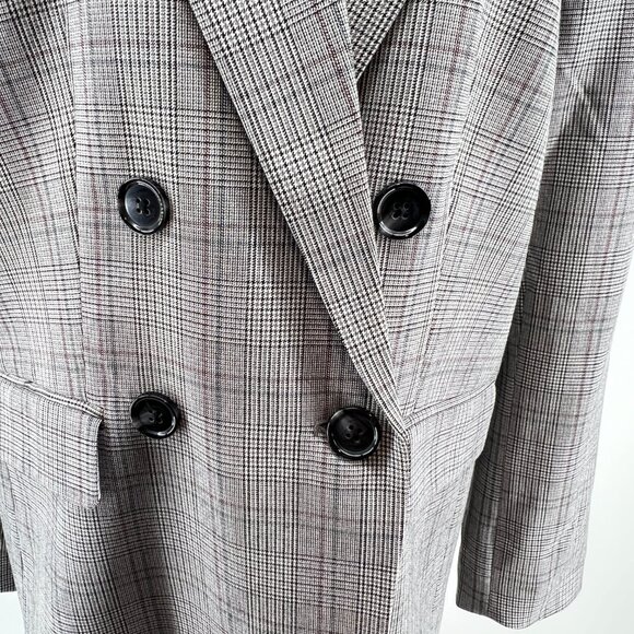 🧥 Women's Ricki's Jacket Size Large – Classic Grey Plaid Preppy Quiet lux - Picture 2 of 13